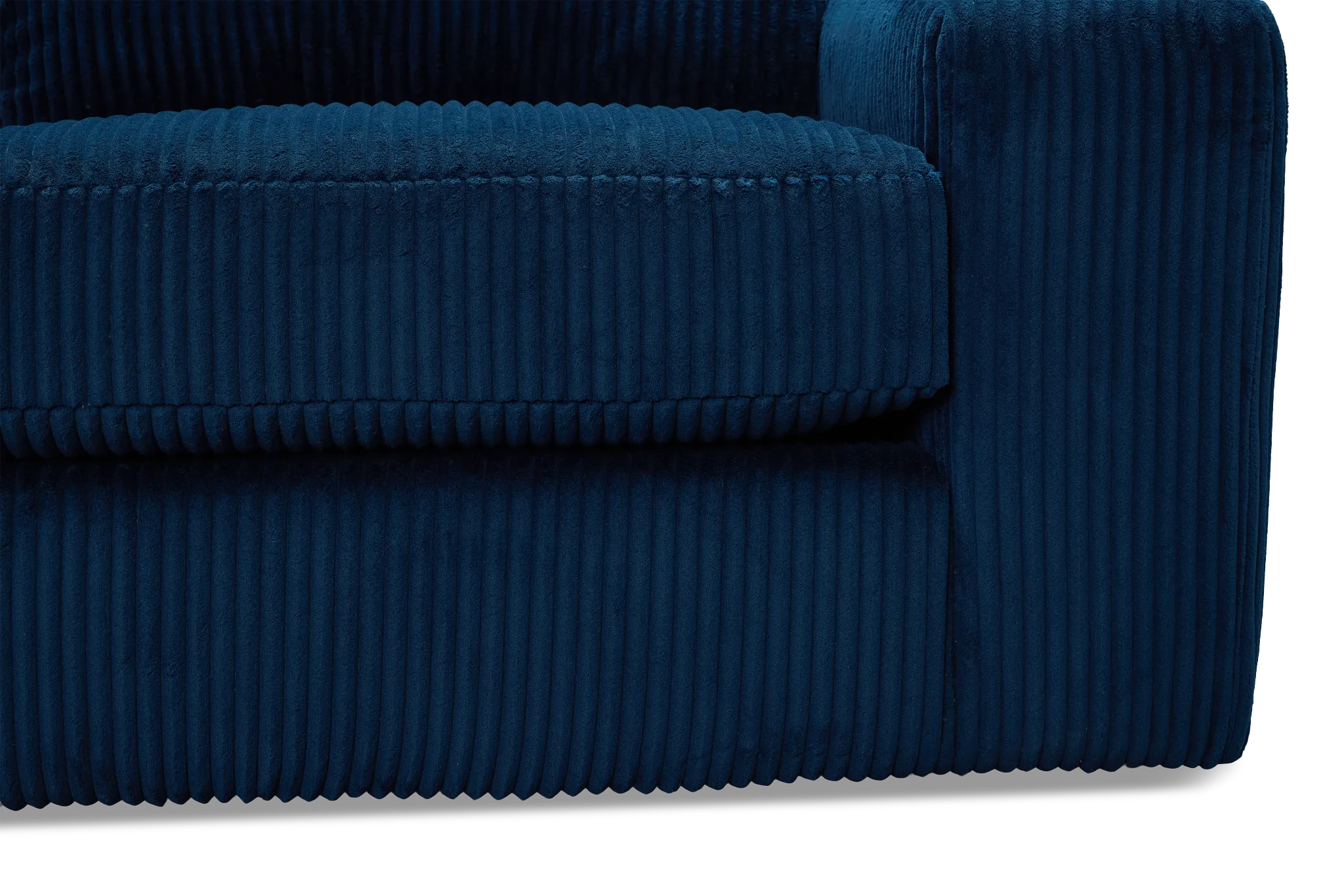 Charlie Dark Blue Fabric Small Left Chaise Sectional