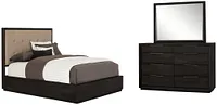 Madden Dark Tone Wood Platform Bedroom