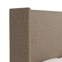 Captiva Merino Brown 60" Upholstered Shelter Bed