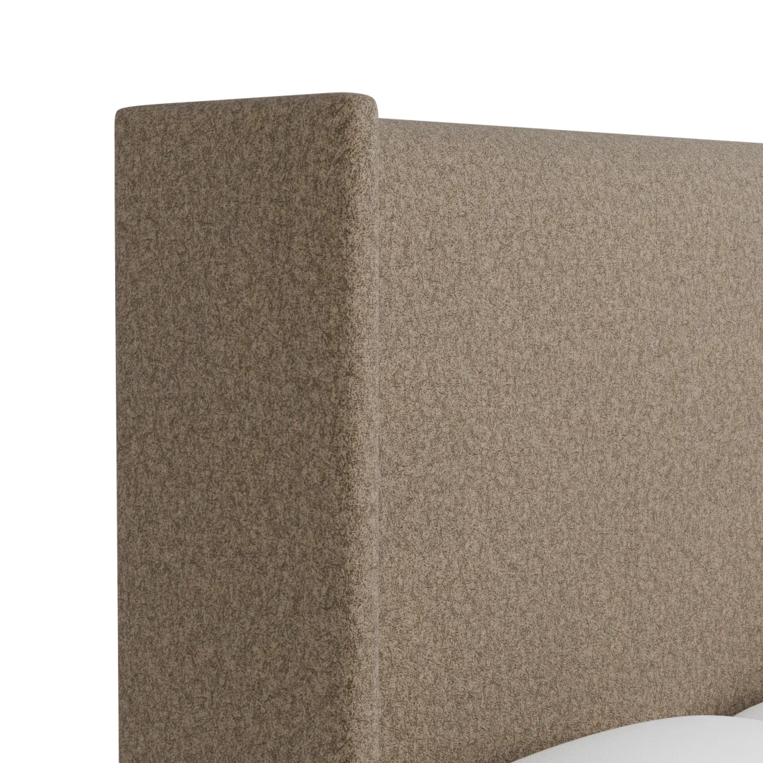 Captiva Merino Brown 60" Upholstered Shelter Bed