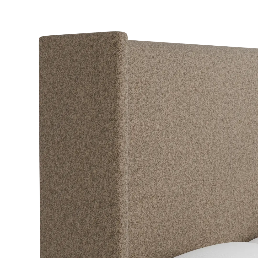 Captiva Merino Brown 60" Upholstered Shelter Bed Captiva Merino Brown 60" Upholstered Shelter Bed