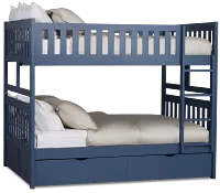 Charleston Dark Blue Storage Bunk Bed