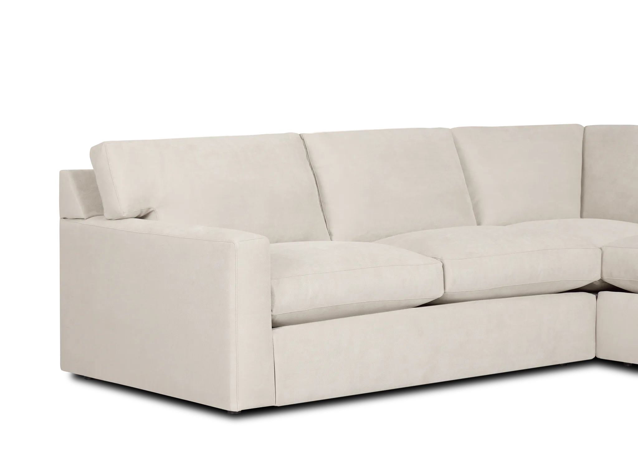 Hudson Gray Fabric Medium Two-arm Sectional