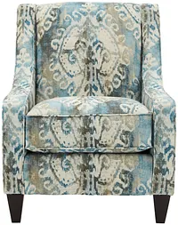 Soledad Blue Fabric Accent Chair