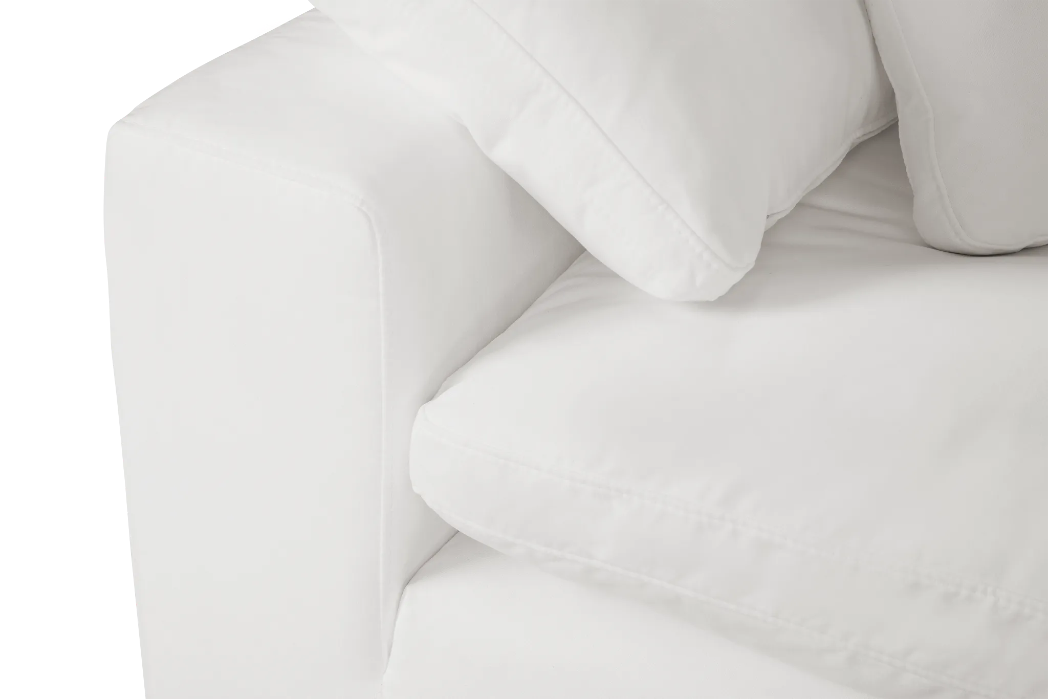 Nixon White Fabric 4-piece Modular Sectional