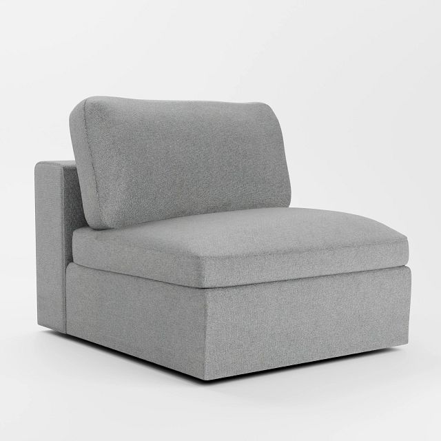 Destin Suave Gray Fabric Swivel Chair