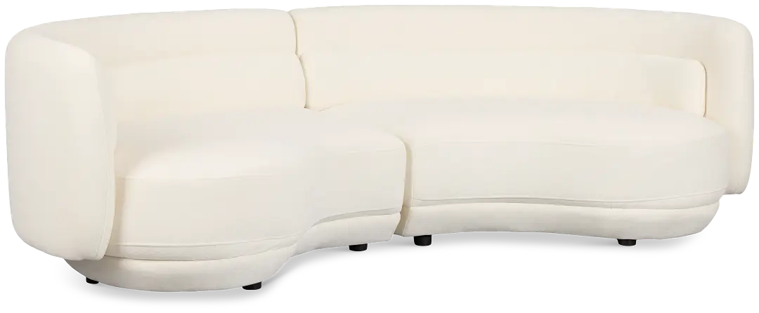 Presley White Fabric 2-piece Modular Sectional Presley White Fabric 2-piece Modular Sectional