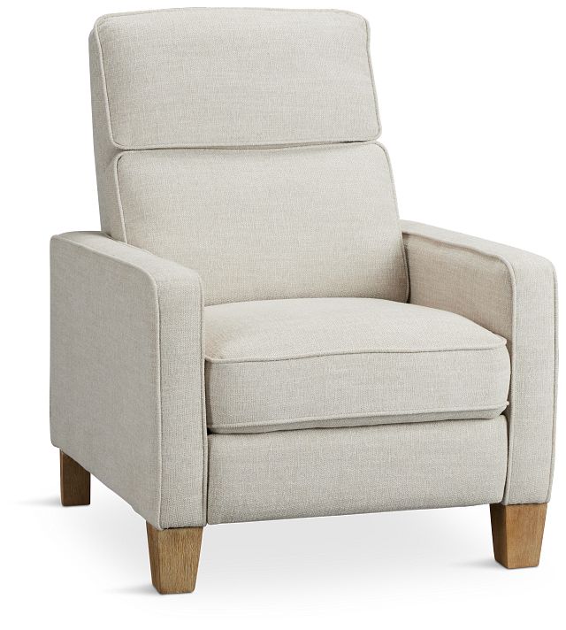 Bayside Light Beige Fabric Power Recliner