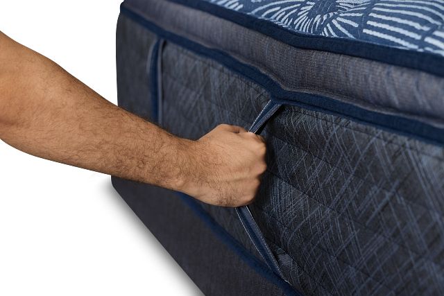 Serta Perfect Sleeper Cobalt Calm Plush Low-profile Mattress Set