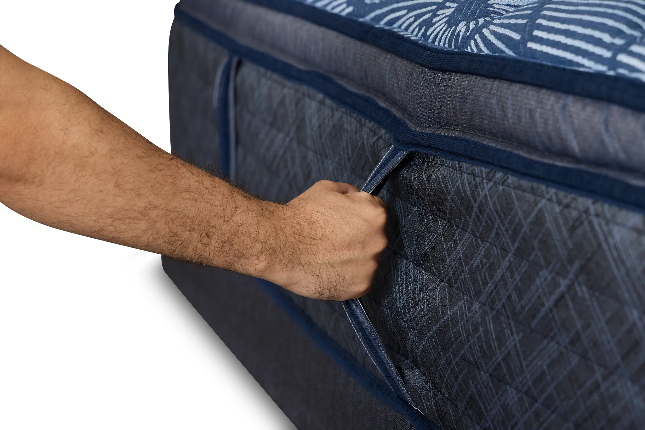 Serta Perfect Sleeper Cobalt Calm Plush Low-profile Mattress Set