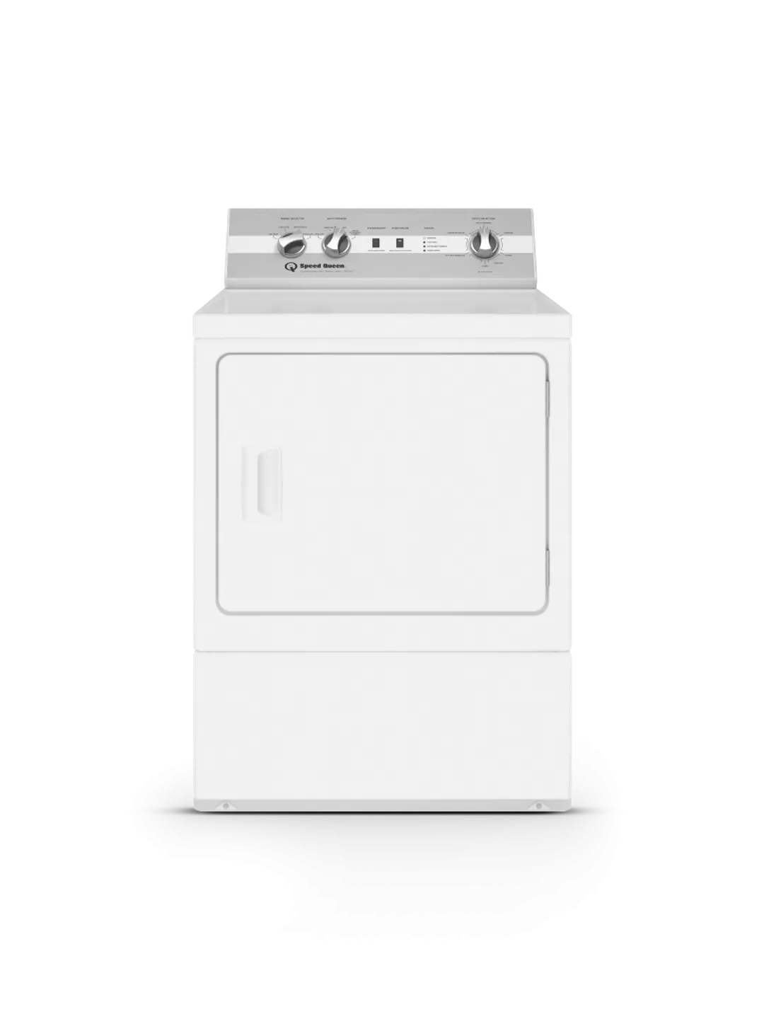 Speed Queen 5004 Series White Front Load Gas Dryer