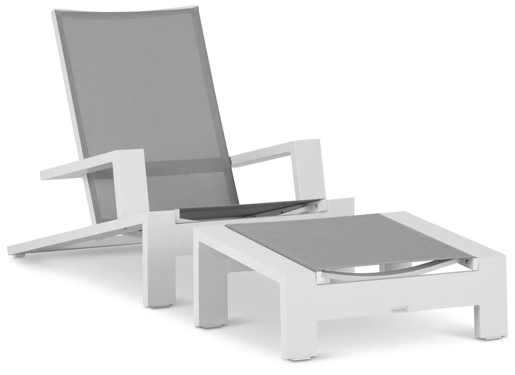 Linear White Chair & Otto