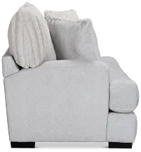 Kylie Light Gray Fabric Loveseat