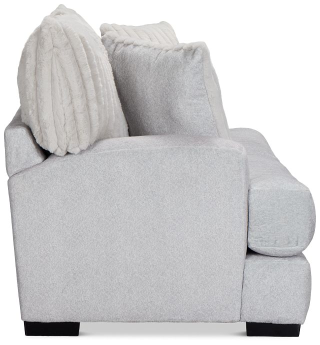 Kylie Light Gray Fabric Loveseat