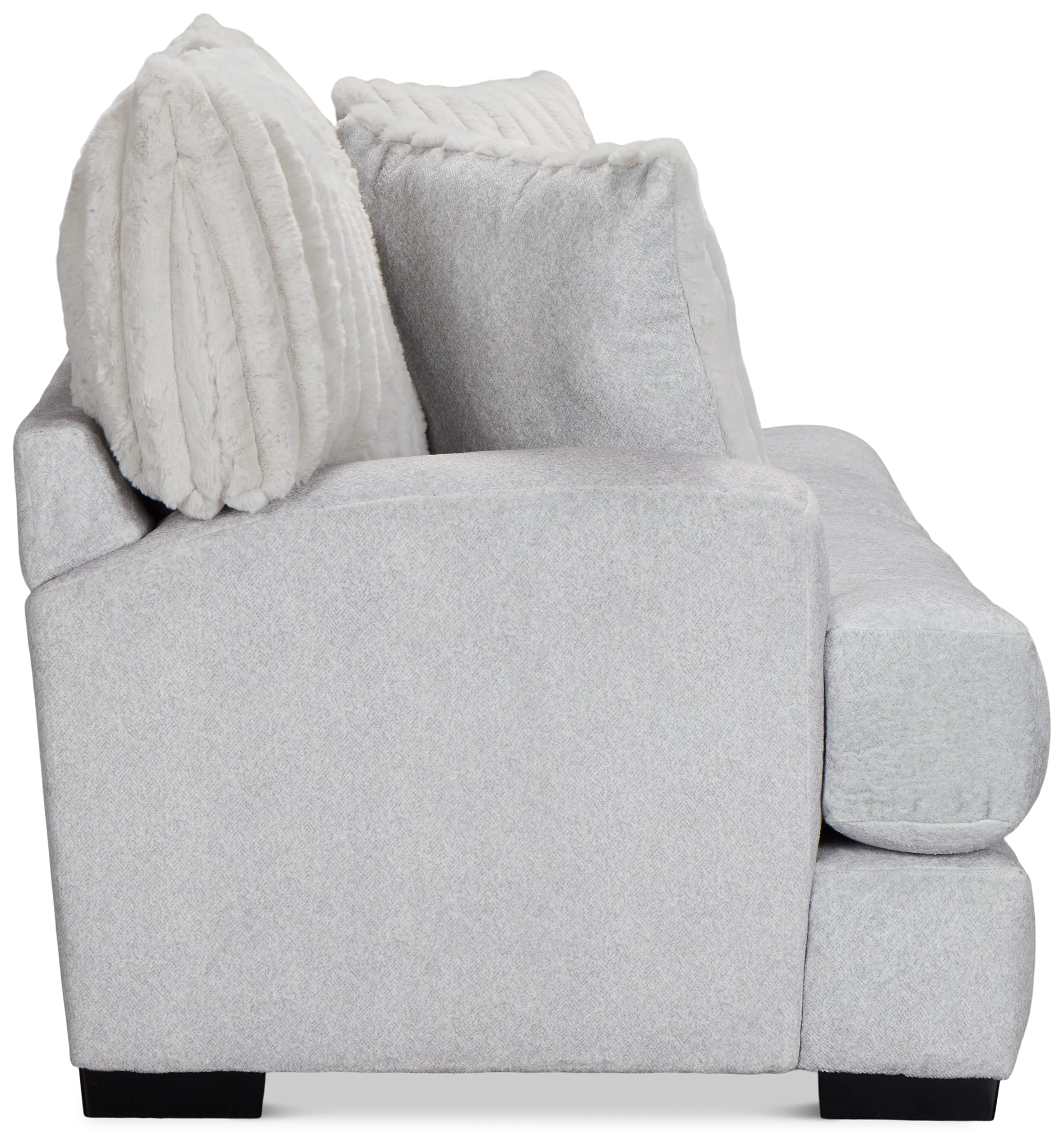 Kylie Light Gray Fabric Loveseat