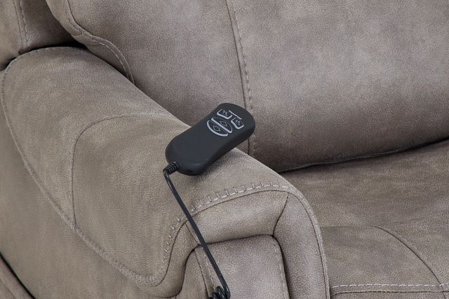 Toledo Taupe Micro Power Lift Recliner With Power Headrest