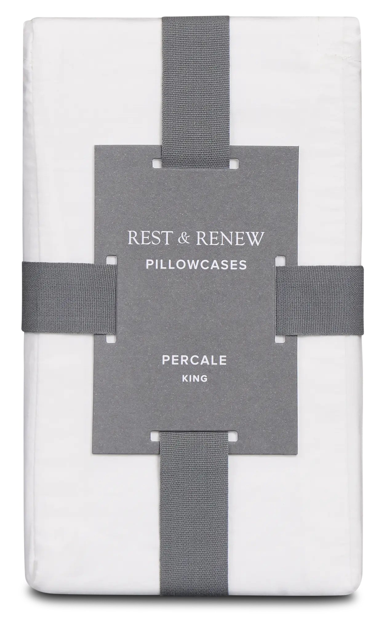 Rest & Renew Percale Cotton White 200 Thread Set Of 2 Pillowcases Rest & Renew Percale Cotton White 200 Thread Set Of 2 Pillowcases