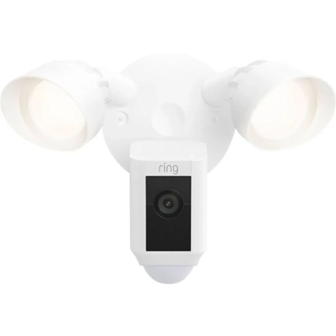 Ring Floodlight Cam Plus Wired White Outdoor Security Cameras
