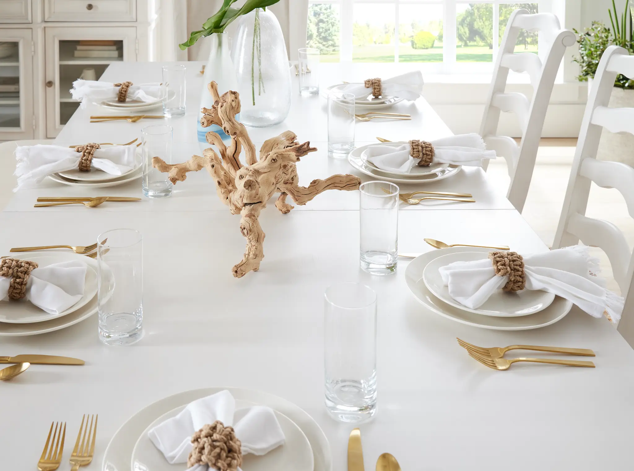 Savannah Ivory Rect Table, 4 Chairs & Bench Savannah Ivory Rect Table, 4 Chairs & Bench