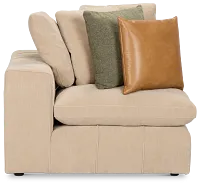 Cruz Light Beige Fabric Corner Chair