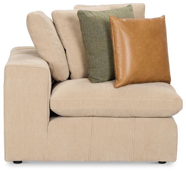 Cruz Light Beige Fabric Corner Chair