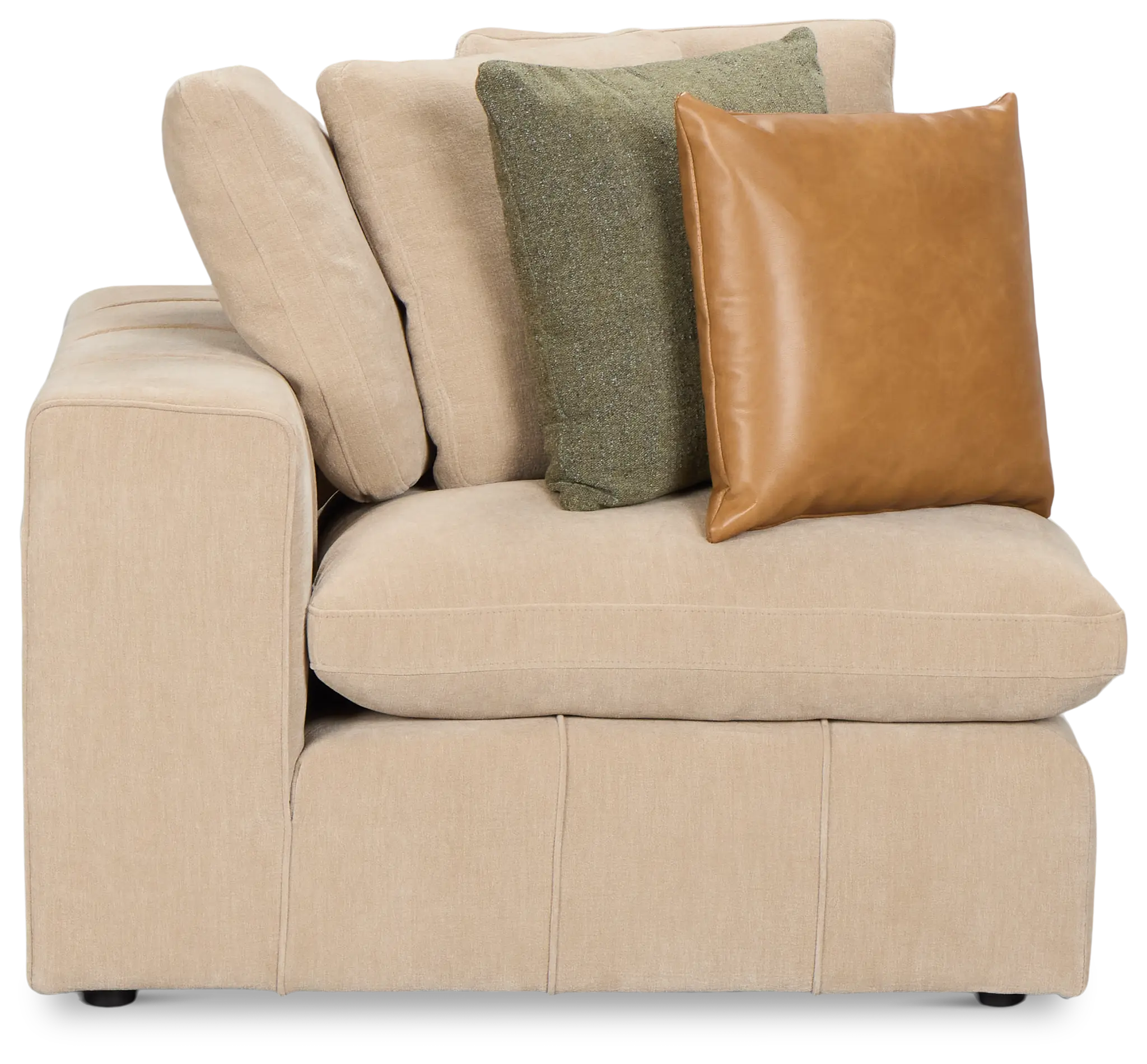 Cruz Light Beige Fabric Corner Chair Cruz Light Beige Fabric Corner Chair