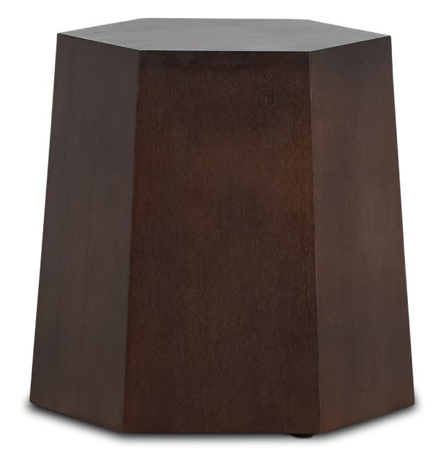 Hexgon Dark Tone Large Accent Table