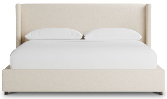 Captiva Merino Light Beige 48" Upholstered Shelter Bed