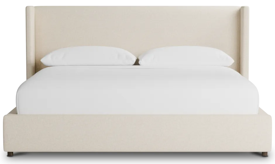 Captiva Merino Light Beige 48" Upholstered Shelter Bed