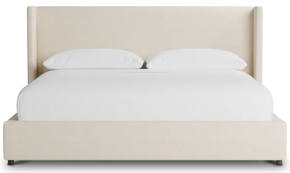 Captiva Merino Light Beige 48" Upholstered Shelter Bed Captiva Merino Light Beige 48" Upholstered Shelter Bed