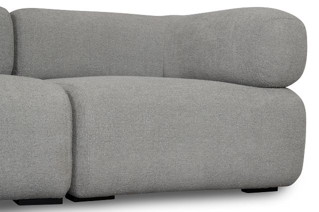 Celeste Light Gray Fabric 5-piece Modular Sectional