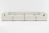 Destin Elite Ivory Fabric 8-piece Pit Sectional