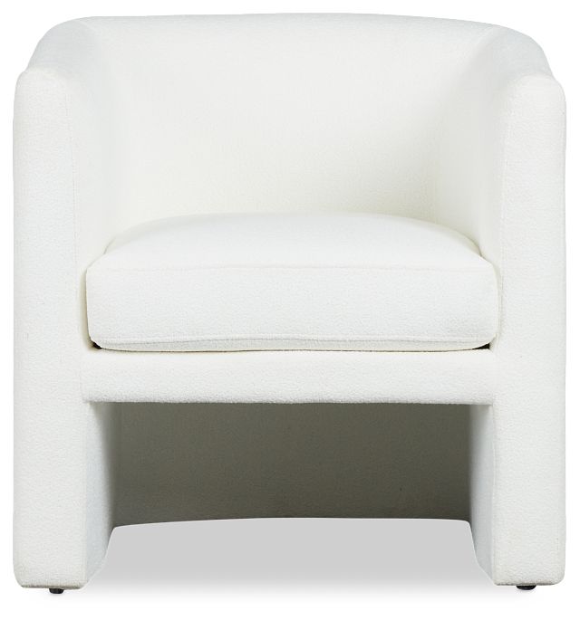 Kalid White Accent Chair