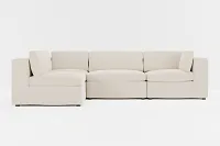 Destin Suave Beige Fabric 4-piece Modular Sectional