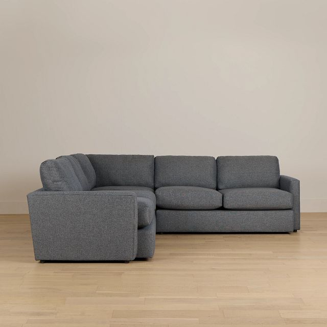 Noah Dark Gray Fabric Small Two-arm Sectional