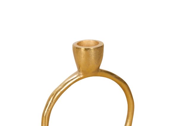 Ringo Gold Small Candle Holder