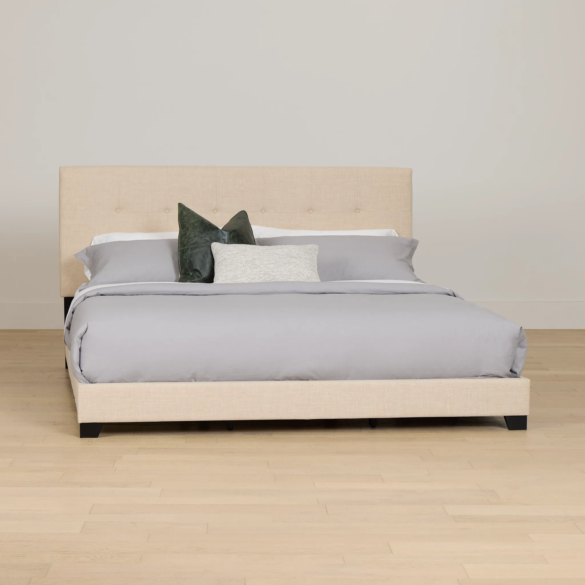 Flagler Beige Uph Panel Bed