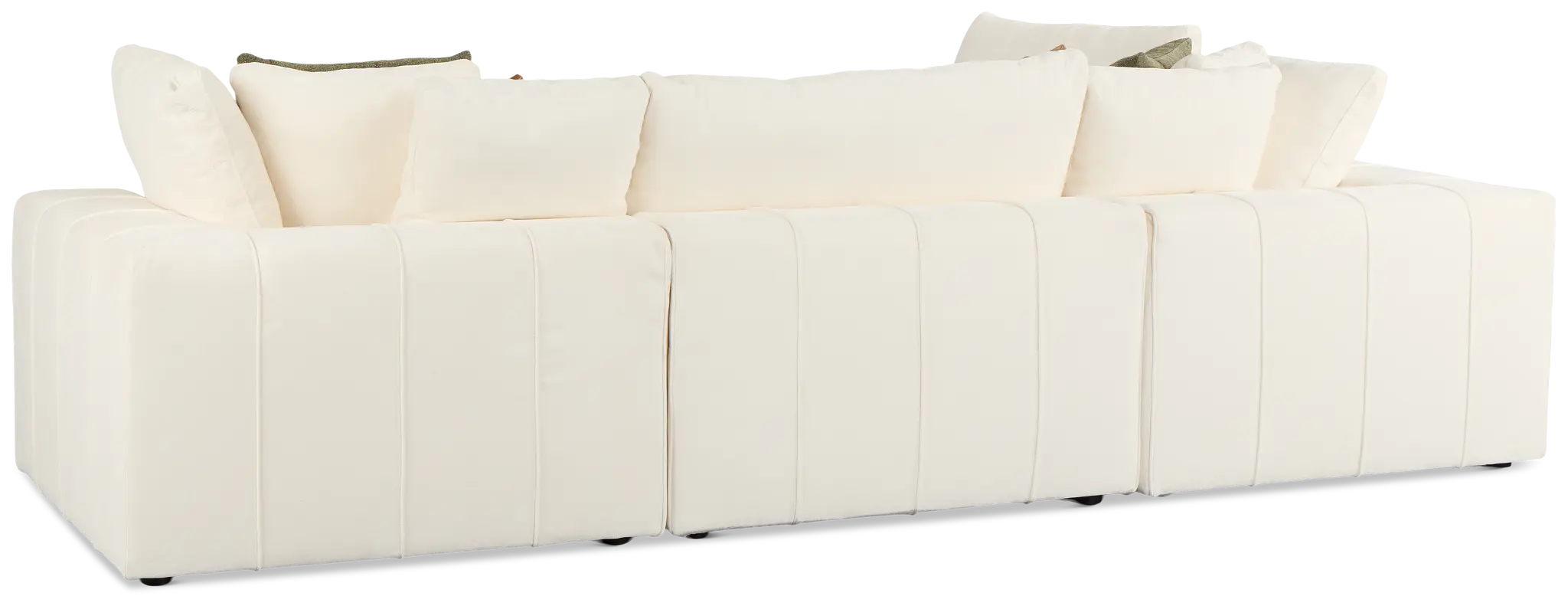 Cruz White Fabric 4-piece Modular Sectional Cruz White Fabric 4-piece Modular Sectional
