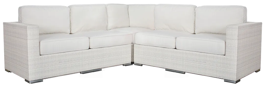 Biscayne White Small Two-arm Sectional