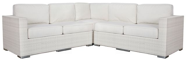 Biscayne White Small Two-arm Sectional