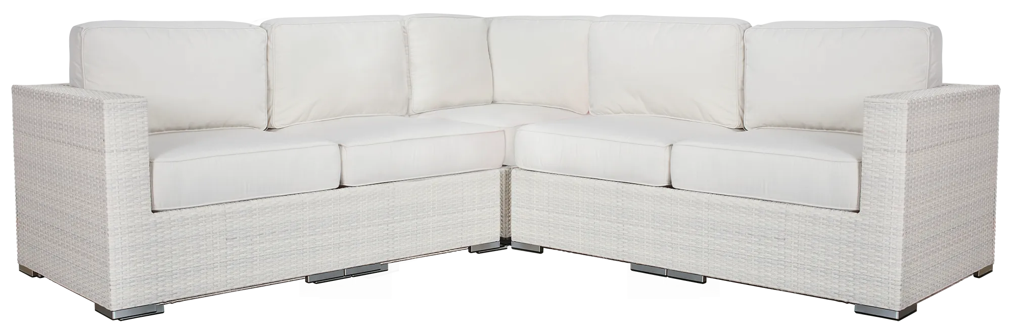 Biscayne White Small Two-arm Sectional