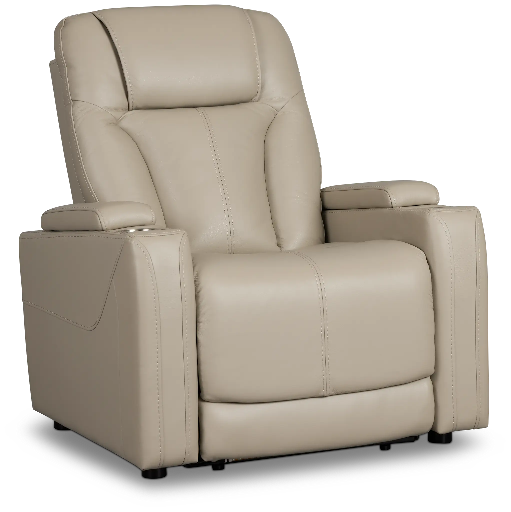 Optimus Beige Lthr/vinyl Power Recliner Optimus Beige Lthr/vinyl Power Recliner