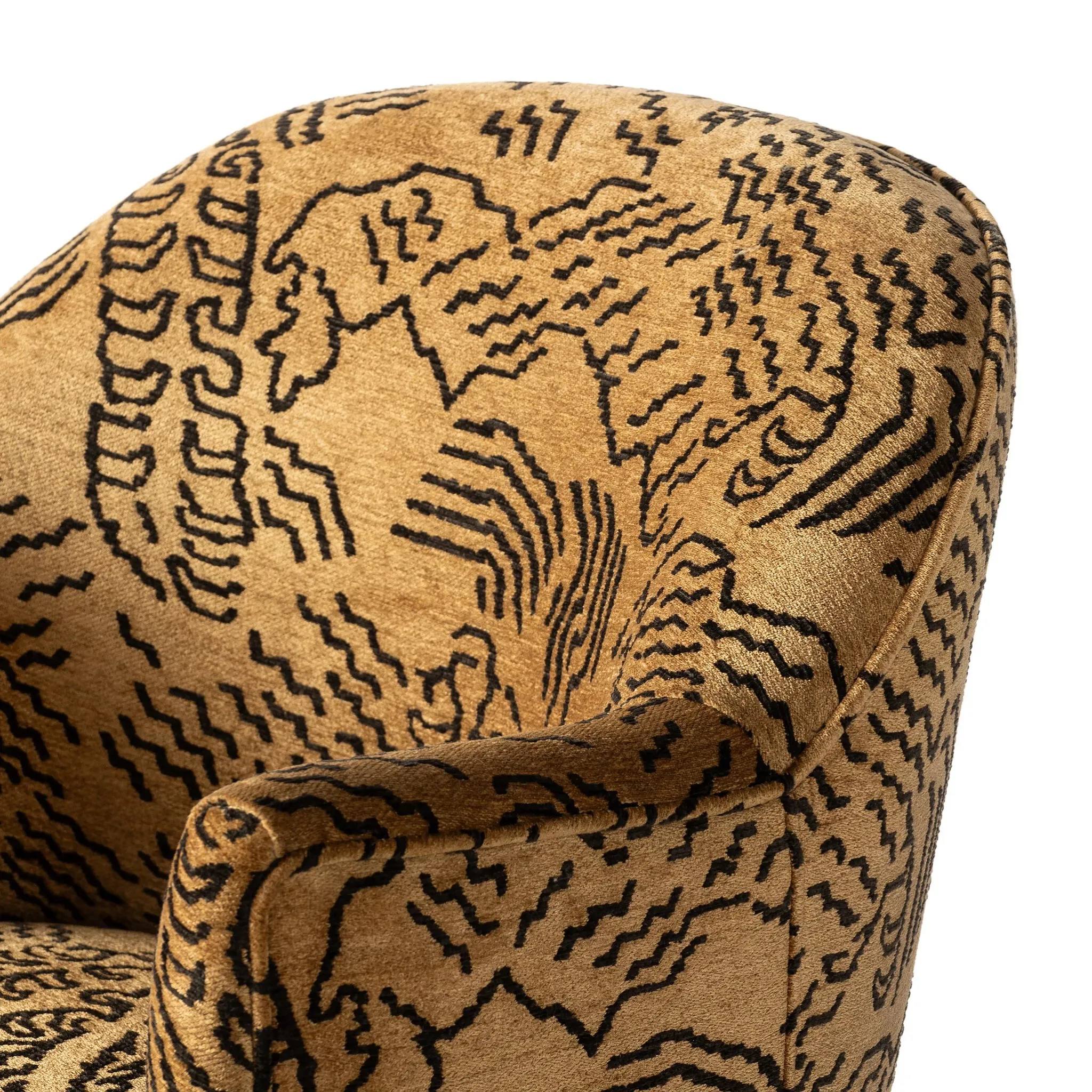 Four Hands Sevi Yellow Velvet Swivel Accent Chair
