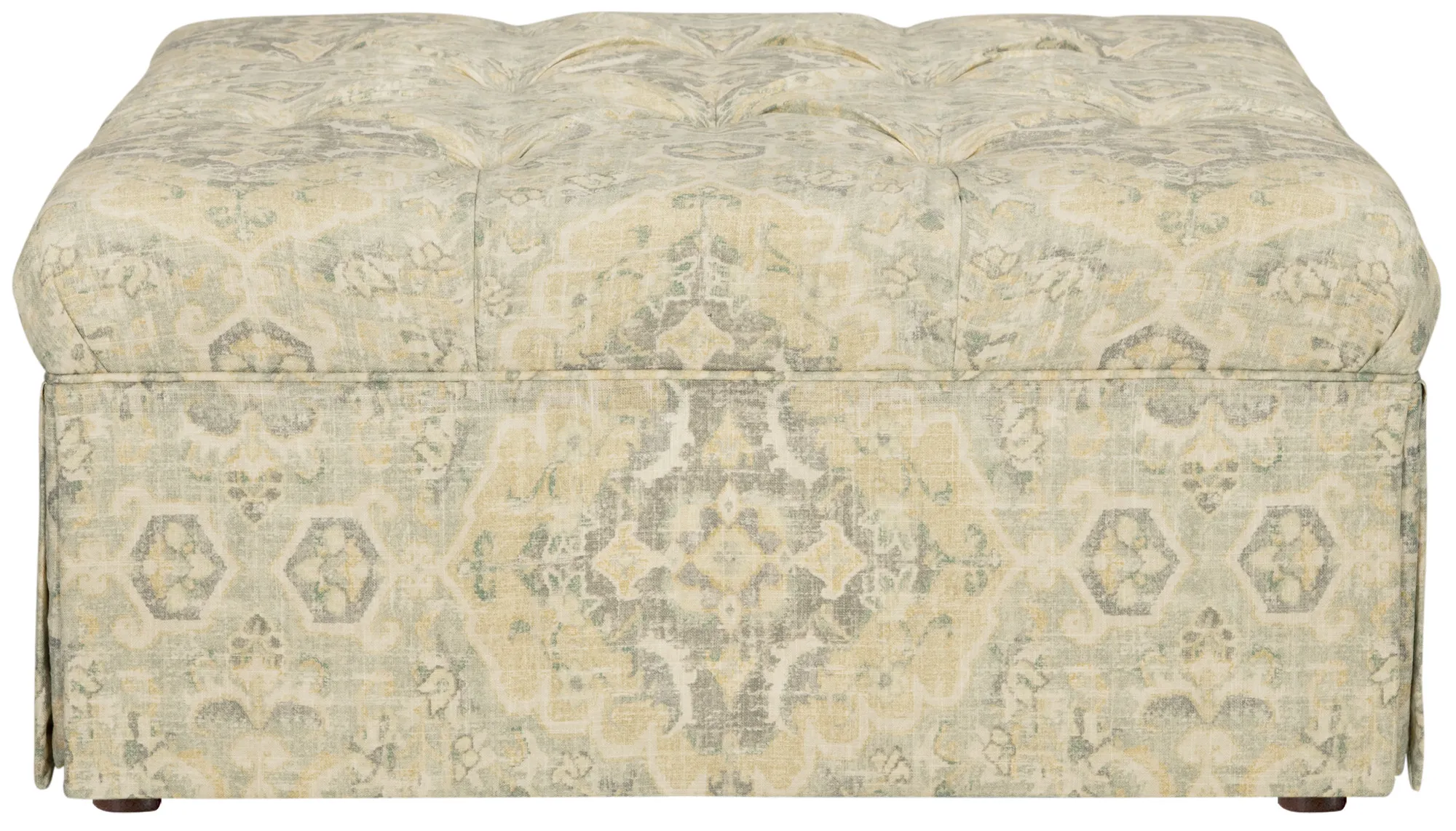 Malory Multicolored Fabric Accent Ottoman