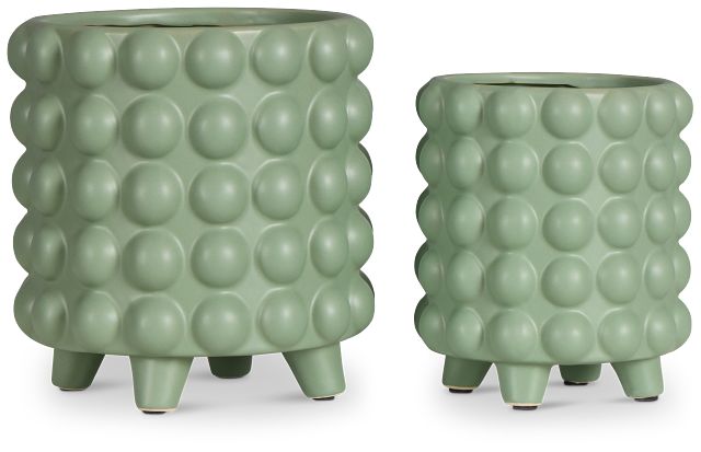 Cappi Light Green Set Of 2 Planter