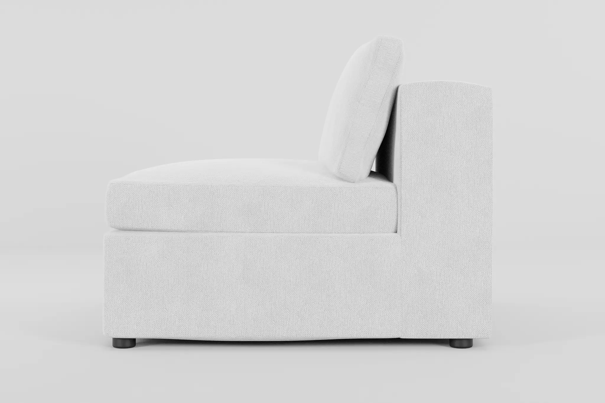 Destin Revenue White Fabric Armless Chair Destin Revenue White Fabric Armless Chair