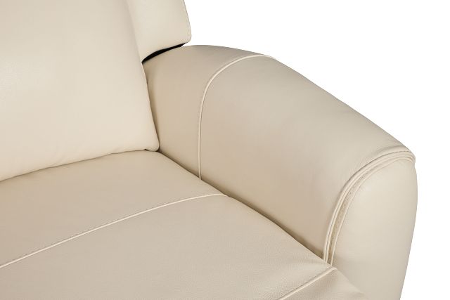 Walker Ivory Lthr/vinyl Reclining Sofa
