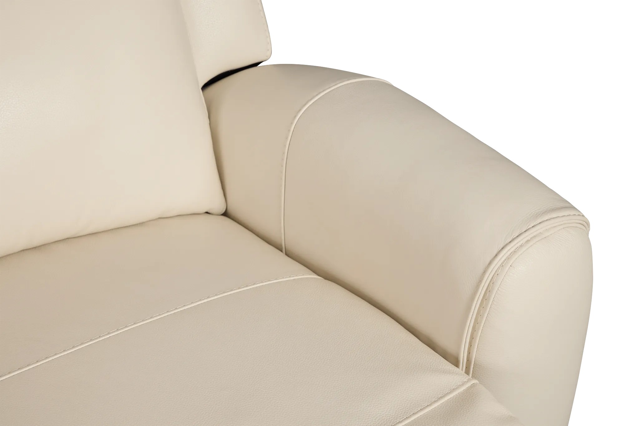 Walker Ivory Lthr/vinyl Reclining Sofa