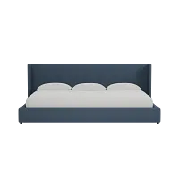 Captiva Elite Dark Blue 48" Upholstered Shelter Bed