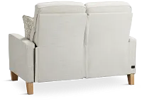 Bayside Light Beige Fabric Power Reclining Loveseat